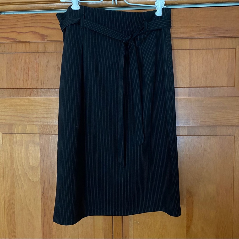 Max Studio Business Skirt with Stripe Pattern